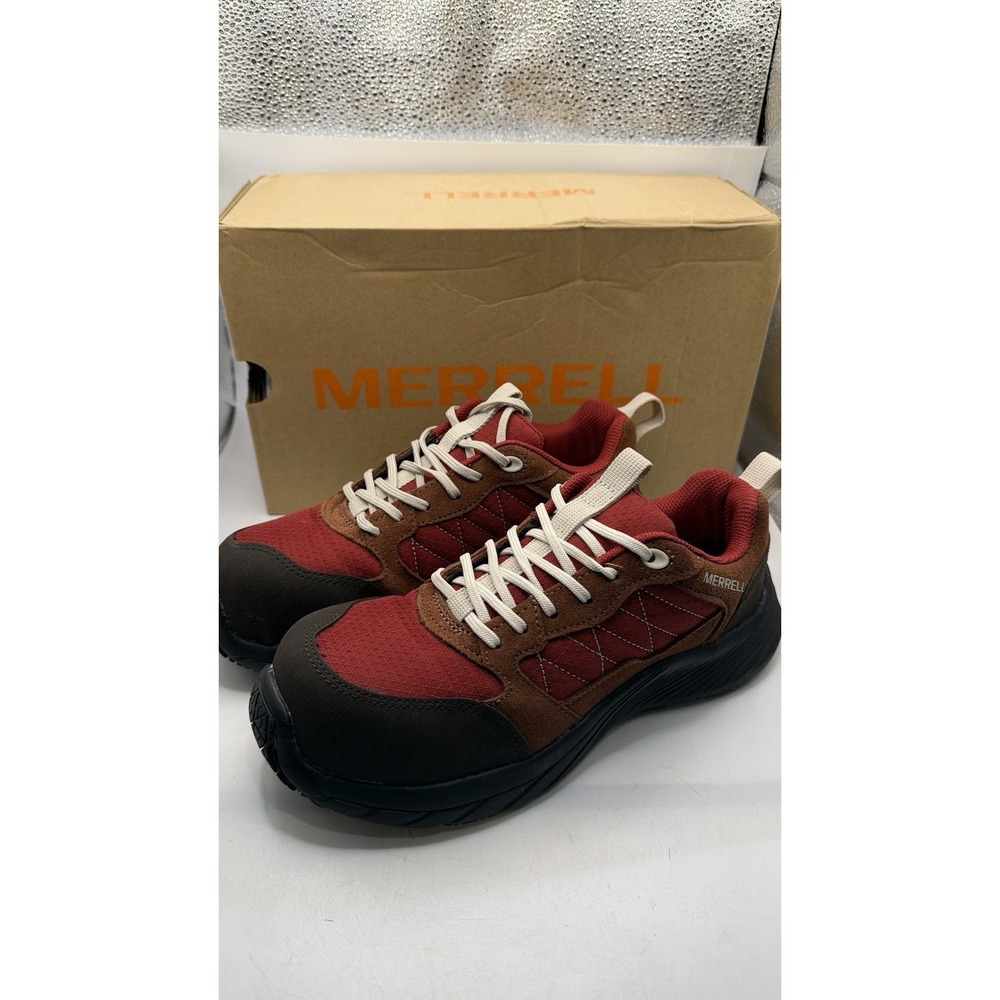 Merrell‎ Alpine CF Women's 5.5 Tortoise Red/Brown Suede Work Sneakers EH J005240